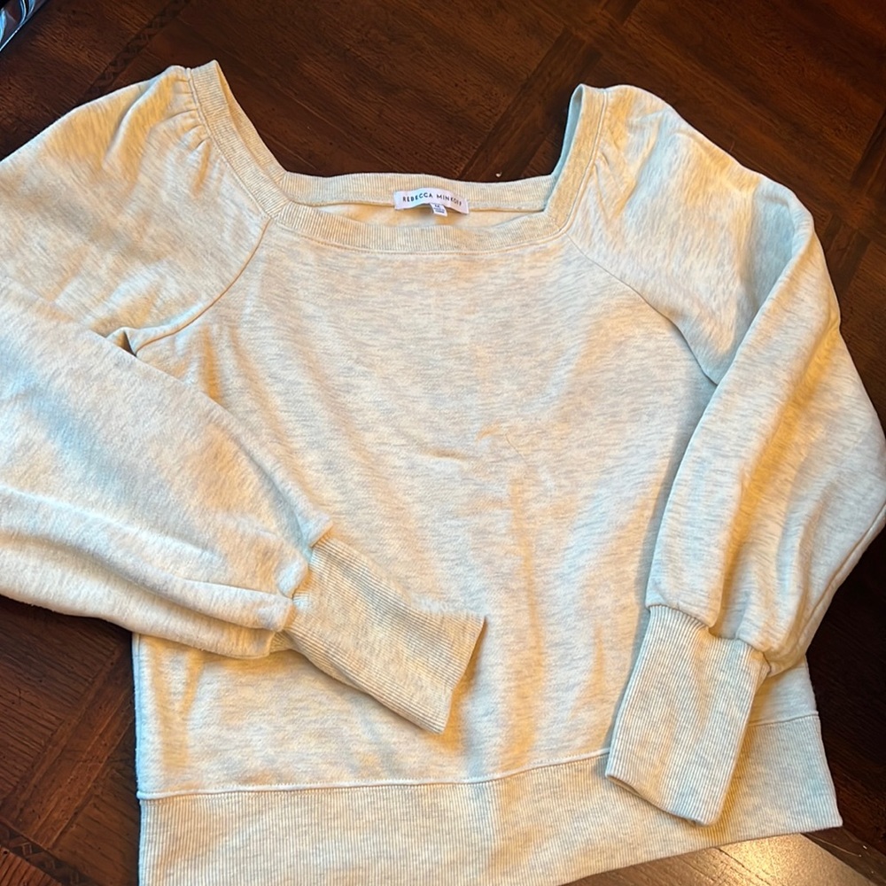 Rebecca Minkoff women’s size M Yellow sweatshirt w/puffed sleeves